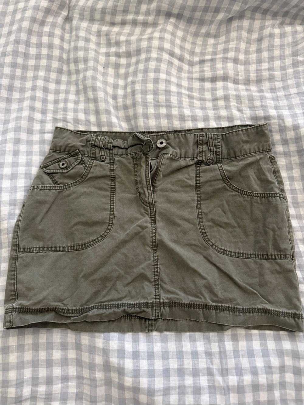 H&M Green Cargo/Utility Skirt